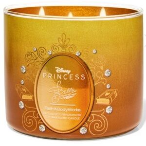 Bath & Body Works Gold and Brown Princess Candle